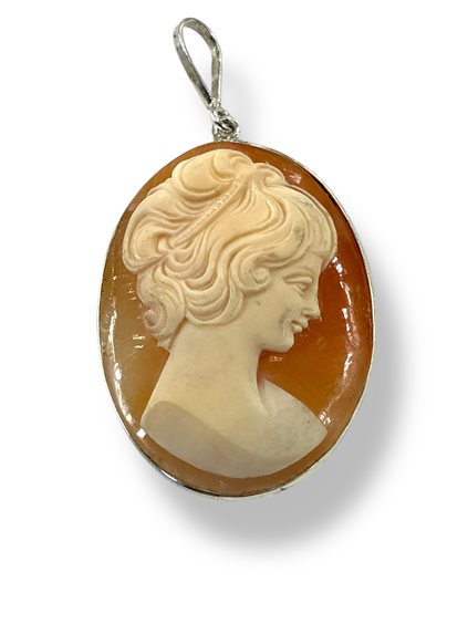 Anhänger Mandile 1922 Dame Cammei  in Silber Conchiglia 2MCICM120 - 2MCICM120